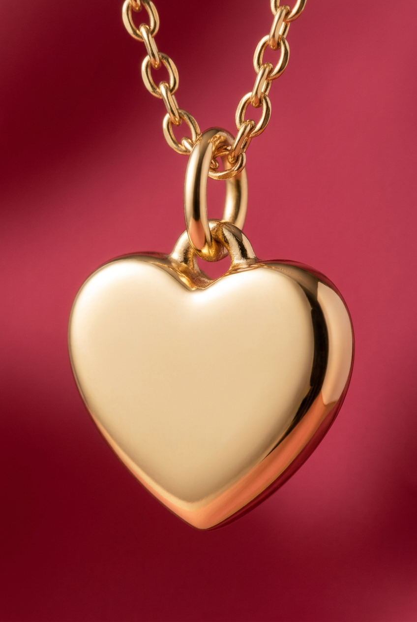 Aerivova Amour Heart Pendant Necklace, a Romantic Finishing Detail for Personal Layers and Everyday Outfits