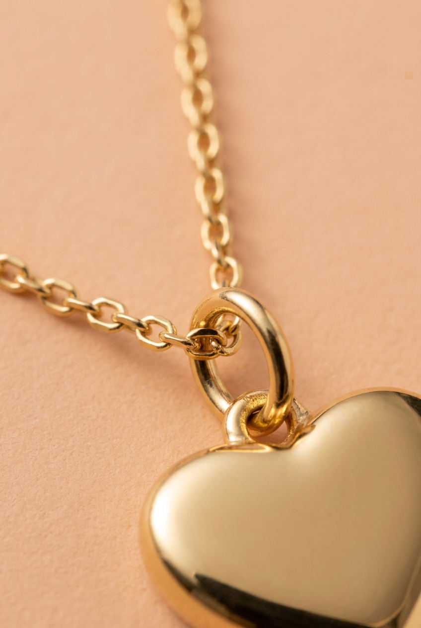 Aerivova Amour Heart Pendant Necklace, a Romantic Finishing Detail for Personal Layers and Everyday Outfits