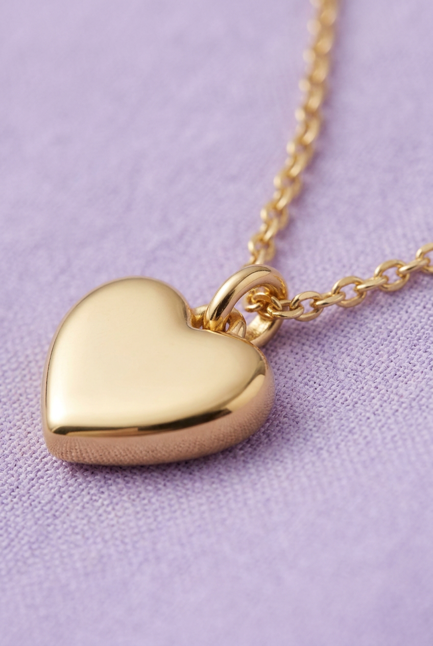 Aerivova Amour Heart Pendant Necklace, a Romantic Finishing Detail for Personal Layers and Everyday Outfits