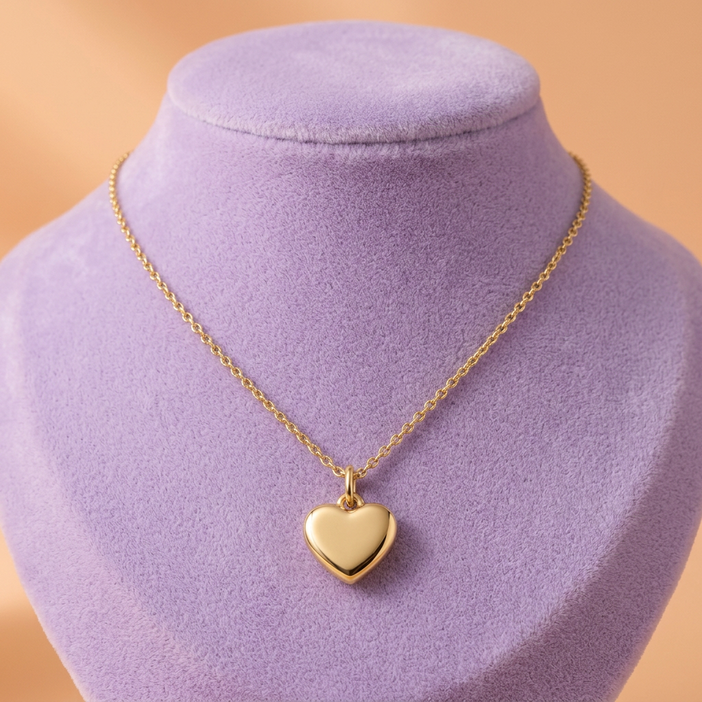 Aerivova Amour Heart Pendant Necklace, a Romantic Finishing Detail for Personal Layers and Everyday Outfits