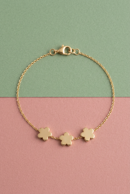 Aerivova Bloom Floral Charm Bracelet, a Botanical-Inspired Accent for Colorful Sleeves and Personal Everyday Styling