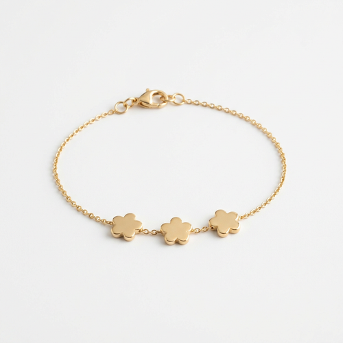 Aerivova Bloom Floral Charm Bracelet, a Botanical-Inspired Accent for Colorful Sleeves and Personal Everyday Styling