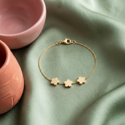 Aerivova Bloom Floral Charm Bracelet, a Botanical-Inspired Accent for Colorful Sleeves and Personal Everyday Styling