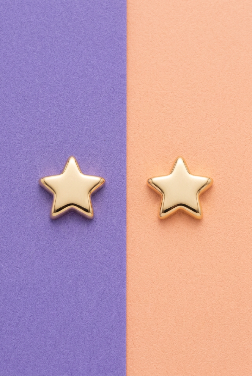 Aerivova Celeste Star Stud Earrings, a Celestial Accent for Playful Details and Understated Everyday Outfits
