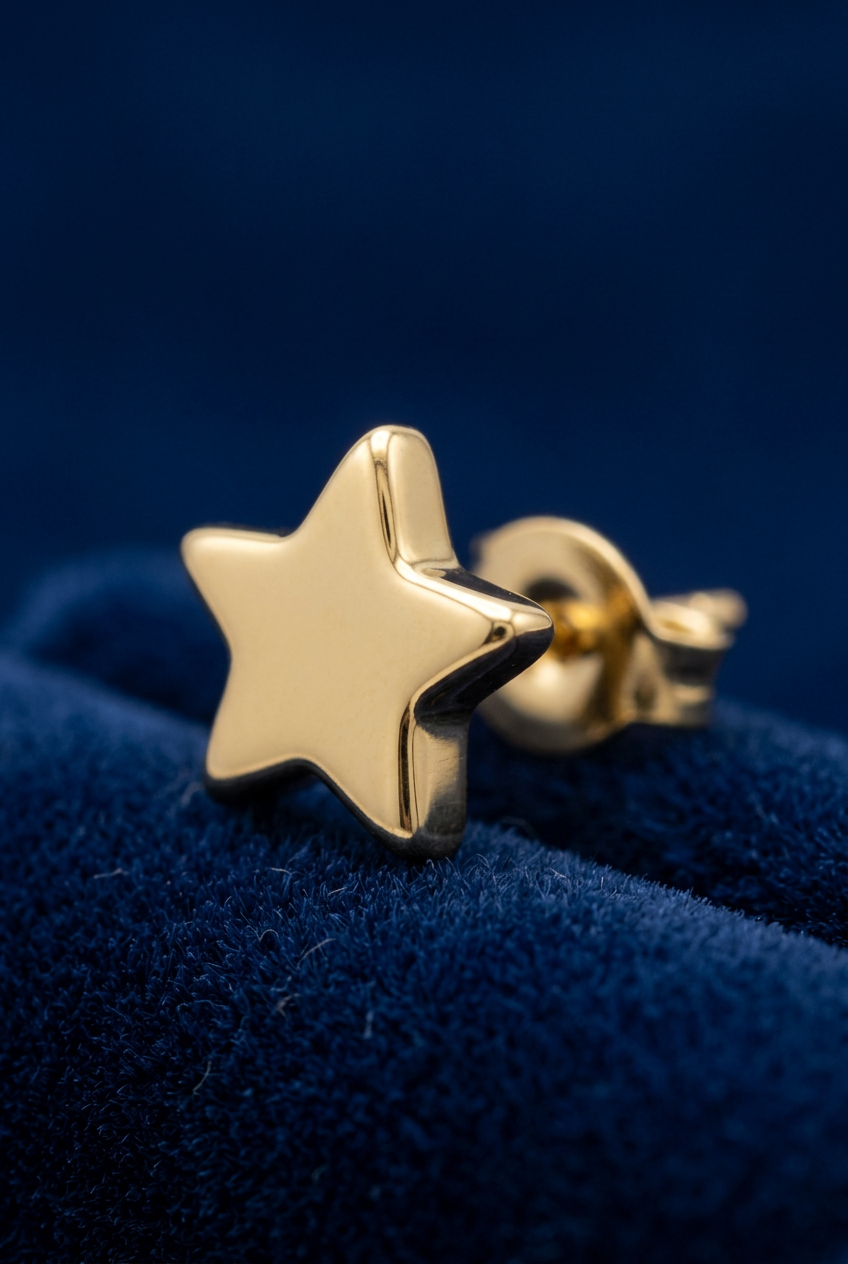 Aerivova Celeste Star Stud Earrings, a Celestial Accent for Playful Details and Understated Everyday Outfits