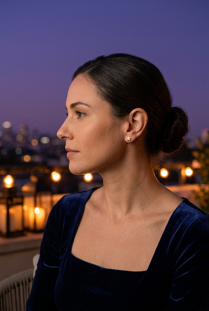 Aerivova Celeste Star Stud Earrings, a Celestial Accent for Playful Details and Understated Everyday Outfits