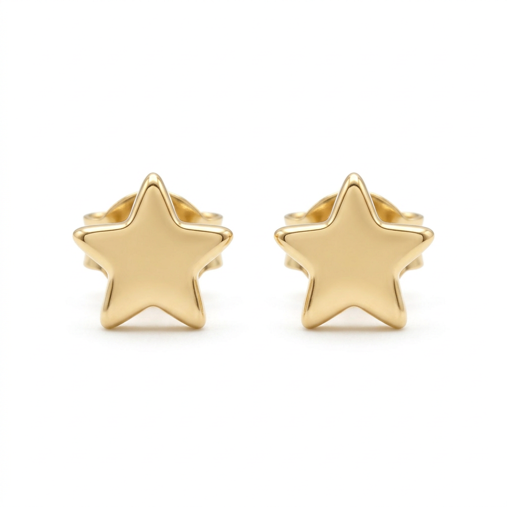 Aerivova Celeste Star Stud Earrings, a Celestial Accent for Playful Details and Understated Everyday Outfits