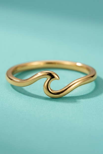 Aerivova Dune Wave Ring, an Organic Flowing Silhouette for Soft Textures and Expressive Everyday Ring Styling