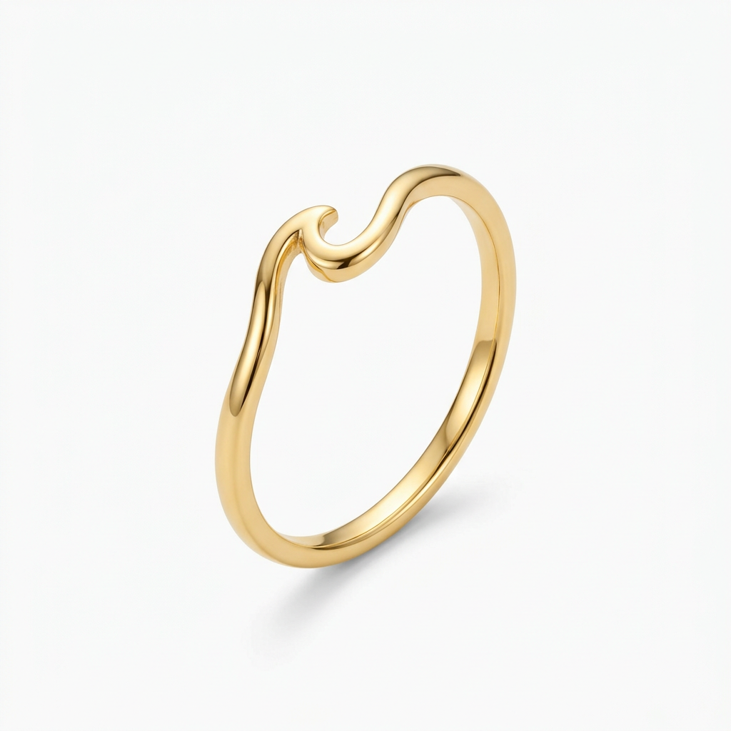 Aerivova Dune Wave Ring, an Organic Flowing Silhouette for Soft Textures and Expressive Everyday Ring Styling