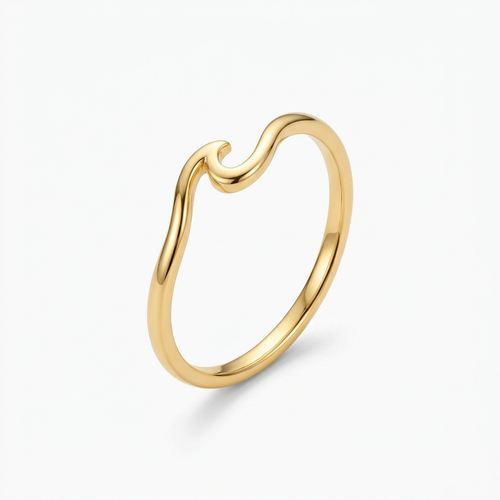 Aerivova Dune Wave Ring, an Organic Flowing Silhouette for Soft Textures and Expressive Everyday Ring Styling