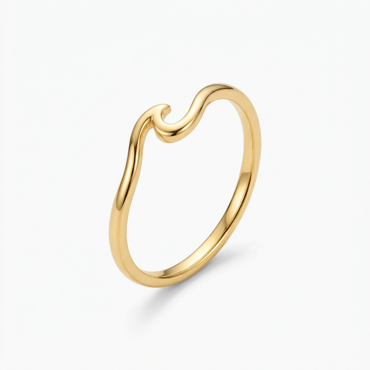 Aerivova Dune Wave Ring, an Organic Flowing Silhouette for Soft Textures and Expressive Everyday Ring Styling