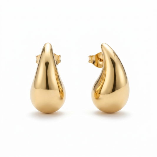 Aerivova Muse Teardrop Earrings, a Sculptural Silhouette for Clean Necklines and Modern Evening Dressing
