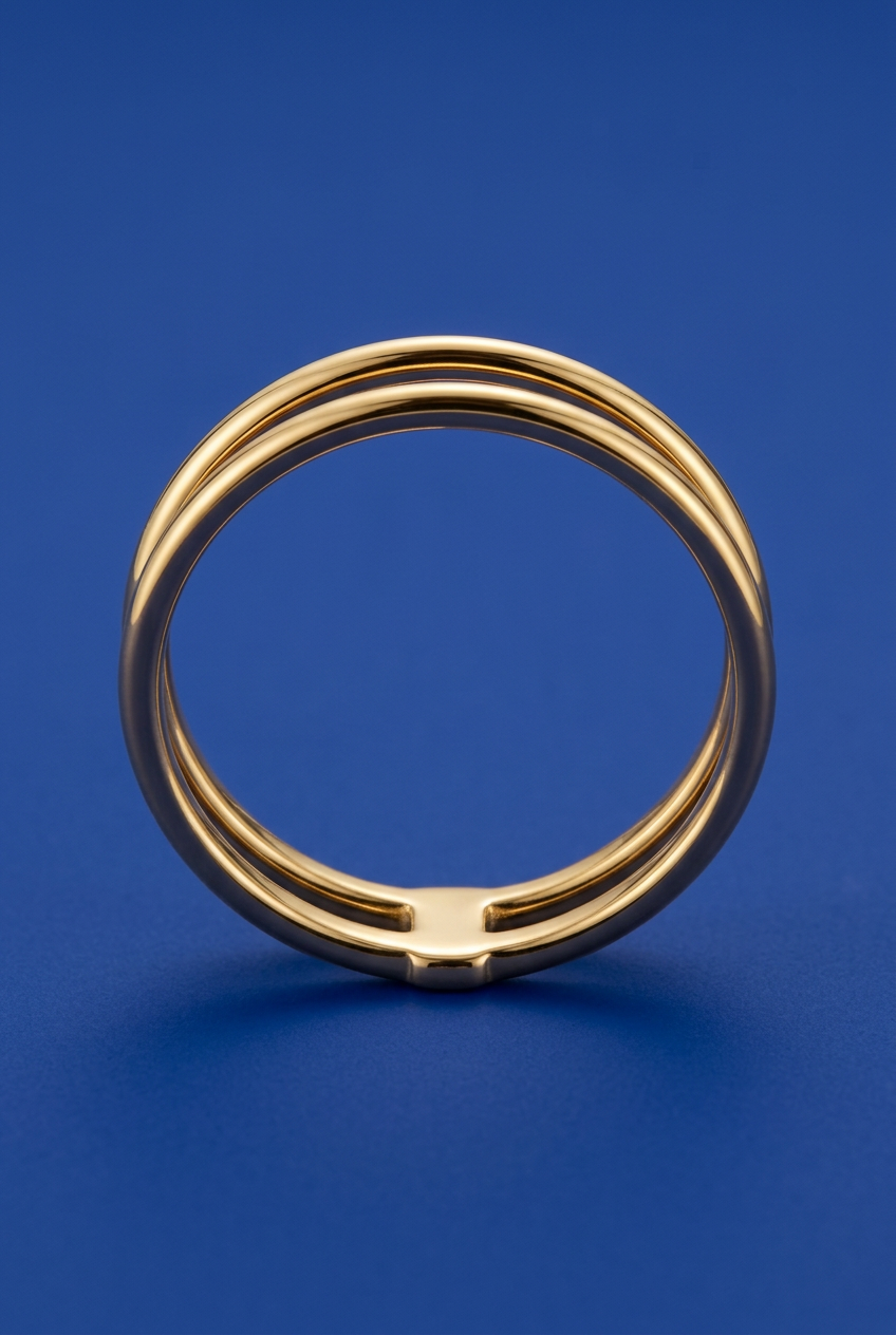 Aerivova Orbit Double Band Ring, a Layered-Look Silhouette for Intentional Ring Combinations and Modern Styling