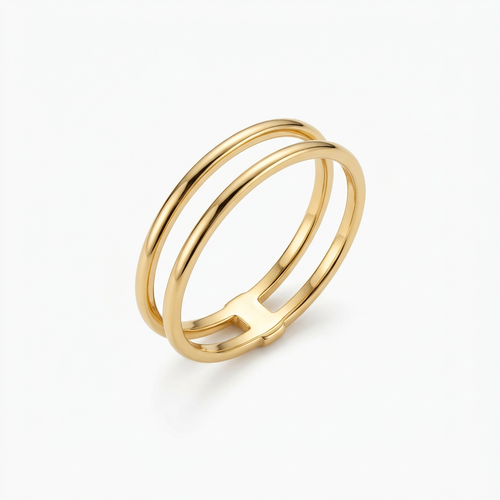Aerivova Orbit Double Band Ring, a Layered-Look Silhouette for Intentional Ring Combinations and Modern Styling