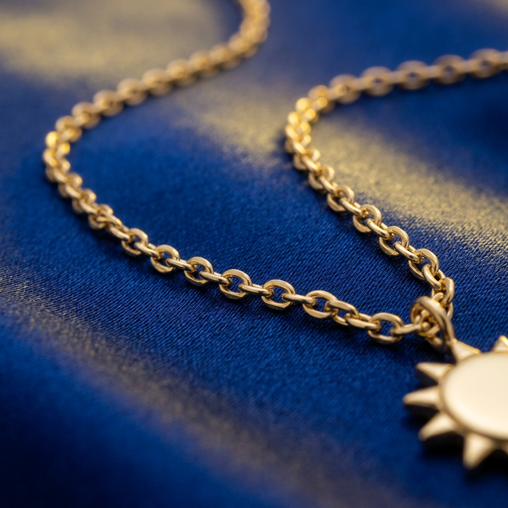Aerivova Solstice Sun Medallion Necklace for Radiant Color Palettes, Open Necklines and Expressive Everyday Styling