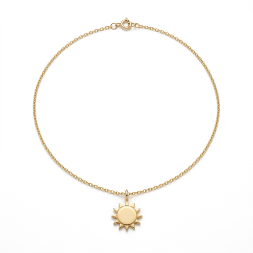 Aerivova Solstice Sun Medallion Necklace for Radiant Color Palettes, Open Necklines and Expressive Everyday Styling