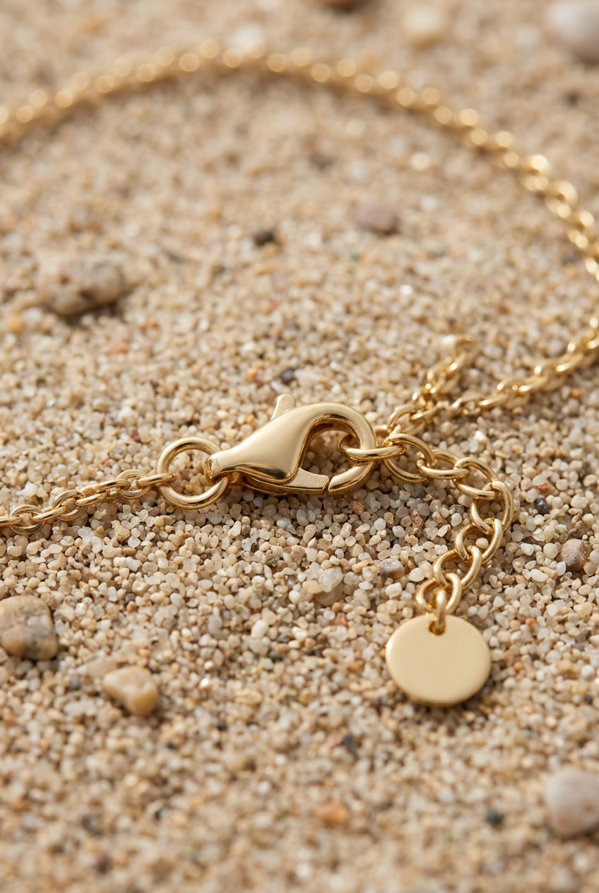 Aerivova Tide Delicate Chain Anklet, a Subtle Finishing Detail for Cropped Trousers and Warm-Weather Outfits