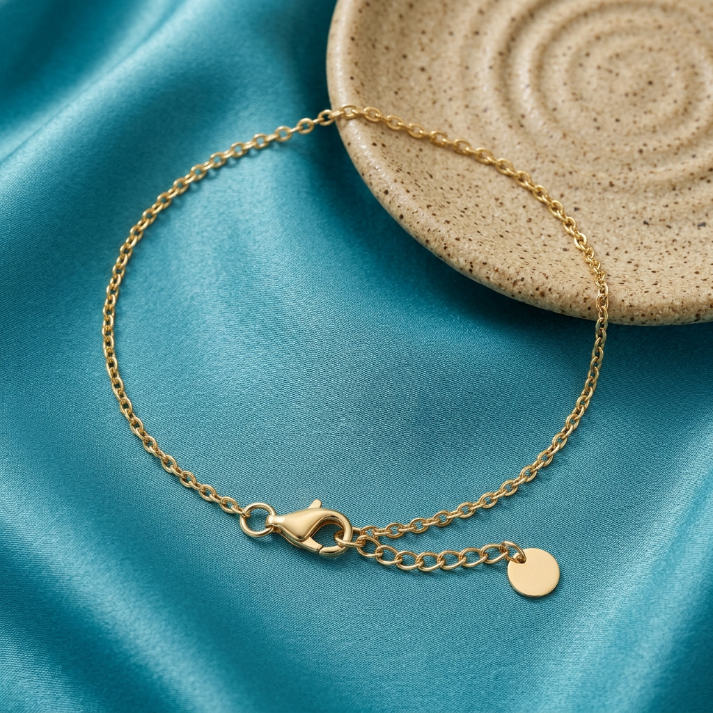 Aerivova Tide Delicate Chain Anklet, a Subtle Finishing Detail for Cropped Trousers and Warm-Weather Outfits
