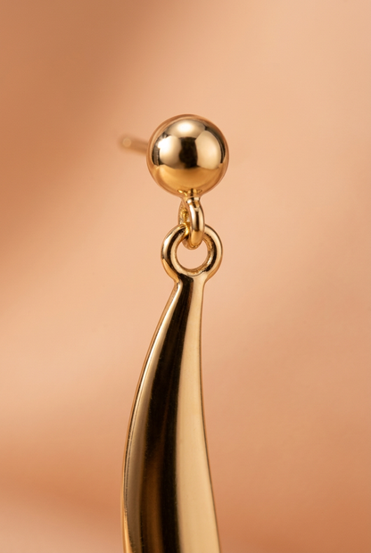 Aerivova Willow Sculptural Drop Earrings, Flowing Lines for Swept-Back Hair and Expressive Occasion Styling