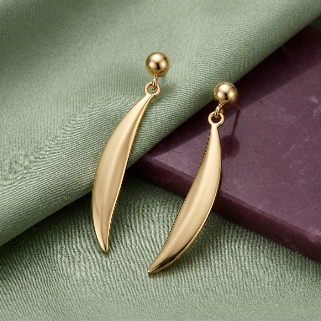 Aerivova Willow Sculptural Drop Earrings, Flowing Lines for Swept-Back Hair and Expressive Occasion Styling