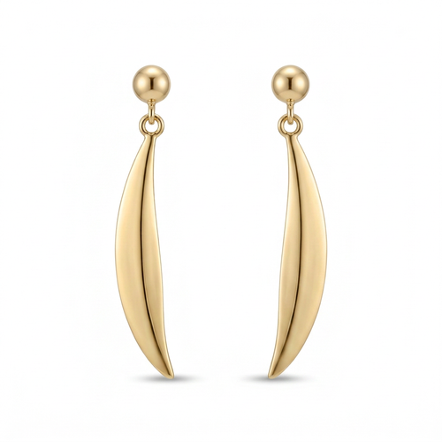 Aerivova Willow Sculptural Drop Earrings, Flowing Lines for Swept-Back Hair and Expressive Occasion Styling